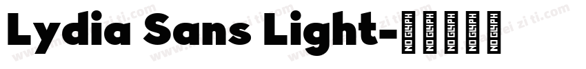 Lydia Sans Light字体转换